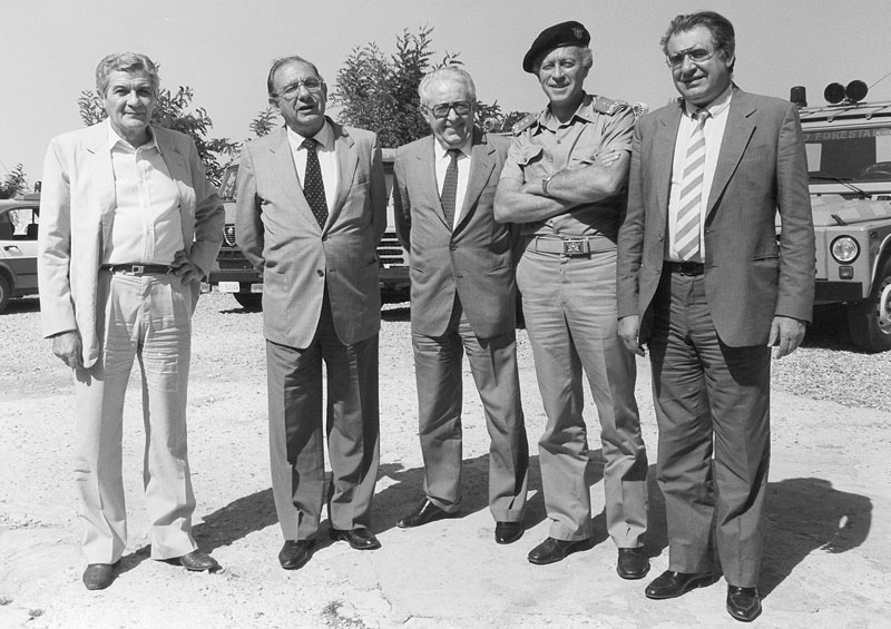 anni '80 - La visita del ministro Giuseppe Zamberletti in Sardegna